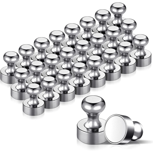 Magneetti, 24 kpl metallimagneettia, vahva magneetti 12x16mm - Ruostumattomasta teräksestä valmistetut magneetit, jääkaappimagneetti ilmoitustaululle, jääkaapille jne. - Säilytyslaatikolla