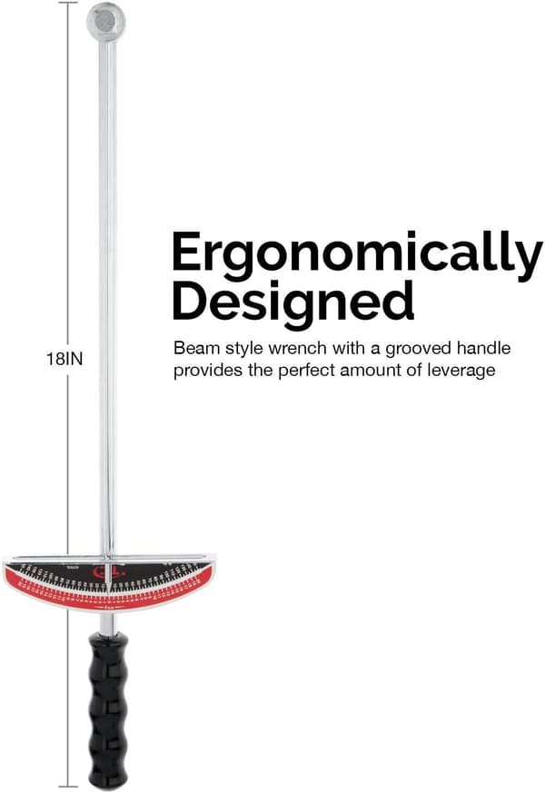 Dobbeltstråle Momentnøgle | 3/8\" og ½\" Driv | 17\" Længde | 0-200 Ft-Lbs | SAE | Premium Legering Stål