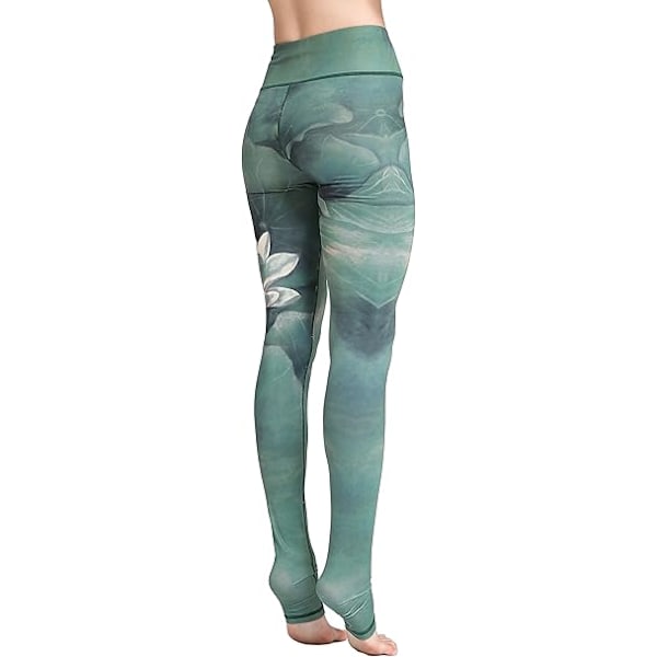 Dame Yoga Bukser Lange Sports Leggings Løpetights Høy Midje Stretch Treningsbukser Style 1 M