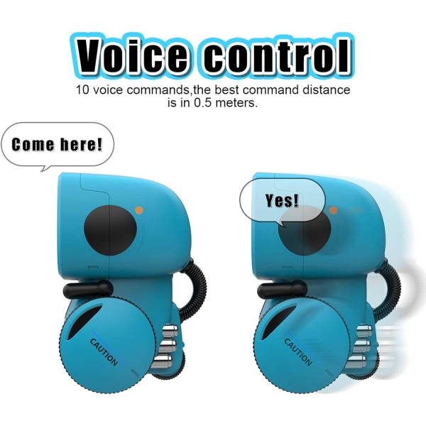 Kid Intelligent Robot Toys- Voice& Touch Control, Children Smart Robotic Toys for Girls, Recorder&Speak Like You blue 3.9*3.7*5.1 inch