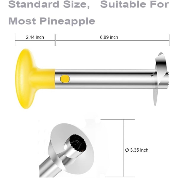 Enkel kjøkkenredskap, rustfritt stål ananas skreller kjerne slicer kutter