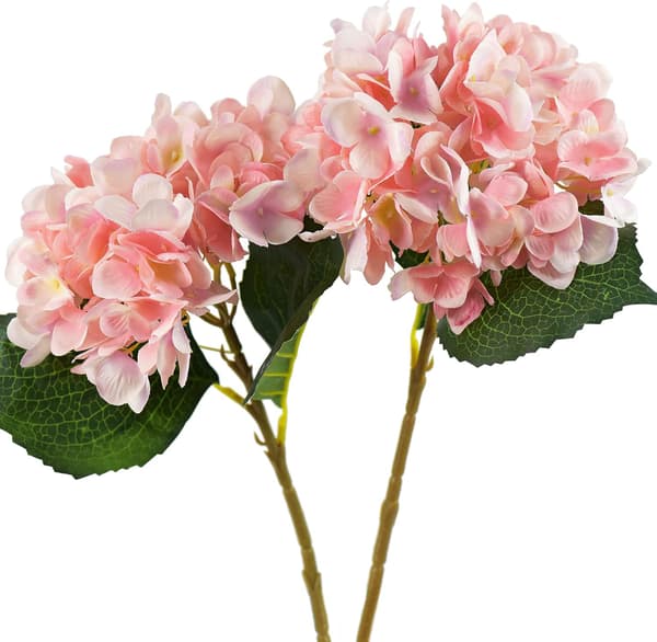 5-pack Konstgjorda Hydrangea Blommor i Silke, Blomsterarrangemang Dekoration 47cm pink