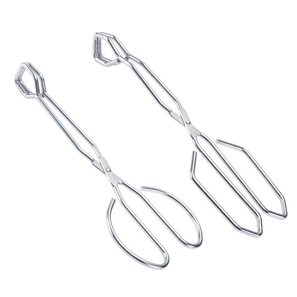 Rustfrit stål saks-tang med blødt håndtag, 28 cm, 2 stk. Silver
