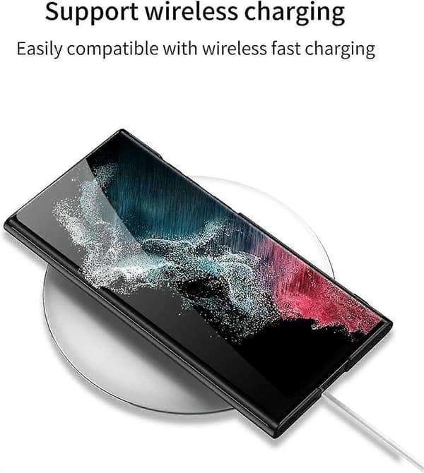 Fodral kompatibelt med Samsung Galaxy S23 Ultra, hårt frostat PC-skal med utfällbart stöd