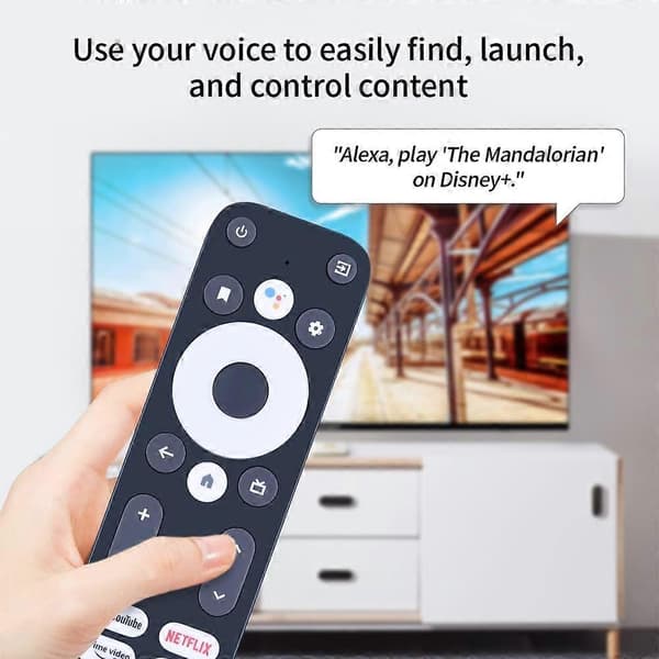 Ergonomisk fjernkontroll med stemmefunksjon for Mecool KM2 Plus TV Set-Top Box