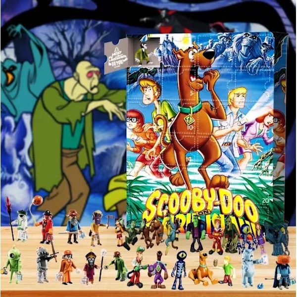 Joulukalenteri 24 Päivää Joulun Odotettaessa Scooby-Doo Hahmot Lelut Nuket Lapset Yllätys Juhla-lahjat