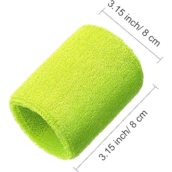 6 kpl Urheilurannekkeet Imuvat Hikinauhat Koripallolle, Urheilulle Fluorescent green