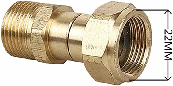 Trykvaske Svingled Messing Han M22 Slange Adapter til Bilrengøring Vandpistol 14mm Indvendig Gevindforbindelse