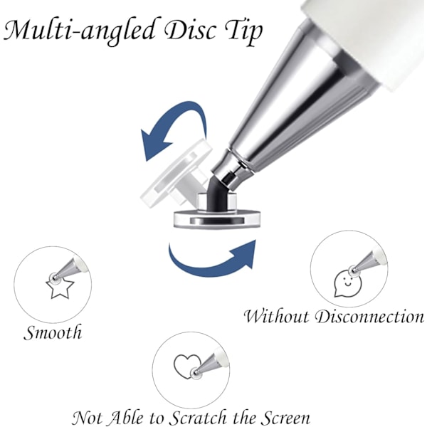 Stylus-kynä, universaali kosketusnäyttökynä kaikille tableteille, tablettikynä magneettikorkilla