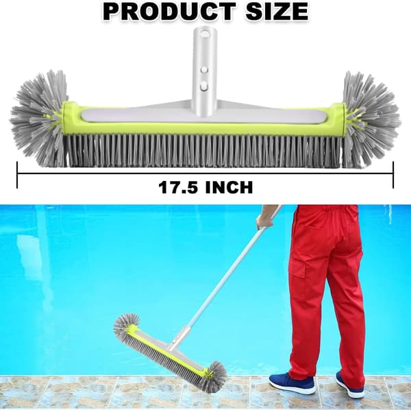 Professionell kraftig simbassängvägg & kakelborste, kakel & golv, premium nylonborst