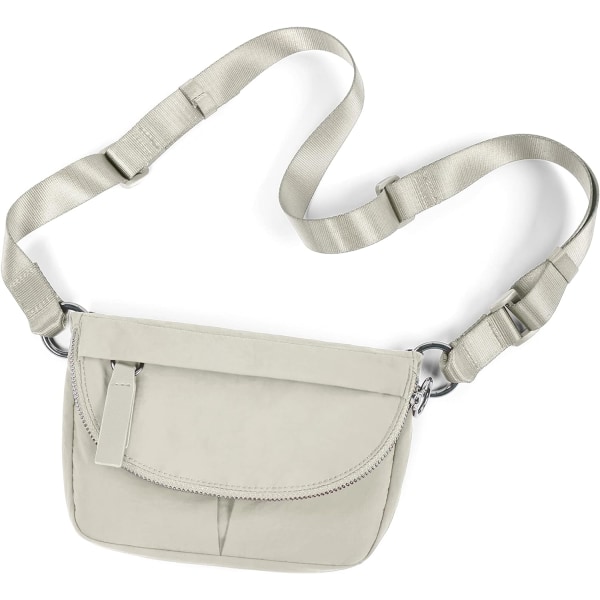 Mini Crossbody Taske med Justerbar Rem Festival Taske Fanny Pack til Udendørs, Træning, Rejser og Tilfældig gray