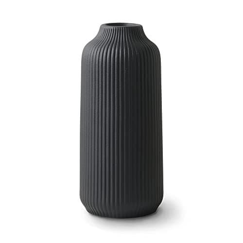 Keramisk Vas i Nordisk Stil, Deko Vas för Boho Dekor, Matt Vas Black-1