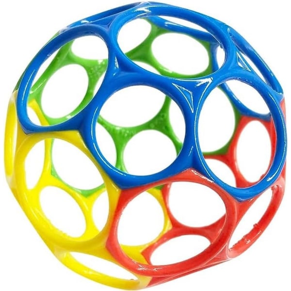 Easy Grasp Classic Ball BPA-fri spædbørnslegetøj i rød, gul, grøn, blå, alder nyfødt og opefter, 4 tommer