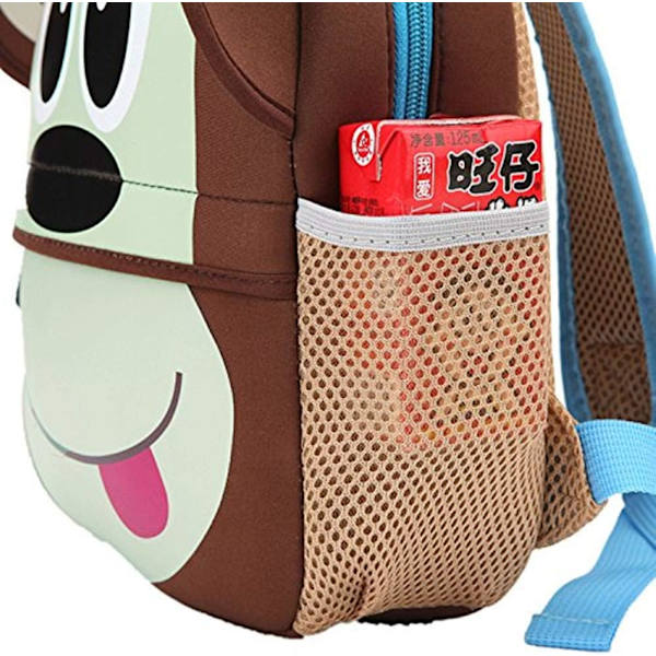 Lasten reppu, taaperoiden koululaukku, eläinaiheinen, reppu 2-8-vuotiaille Monkey 27 cm x 21 cm x 9 cm