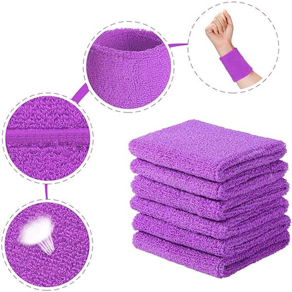 6 kpl Urheilurannekkeet Imuvat Hikinauhat Koripallolle, Urheilulle Purple