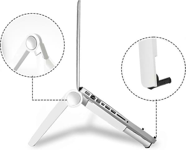Justerbart nettbrettstativ kompatibelt med Apple iPad, iPhone, Samsung Galaxy og Kindle Fire (Hvit)