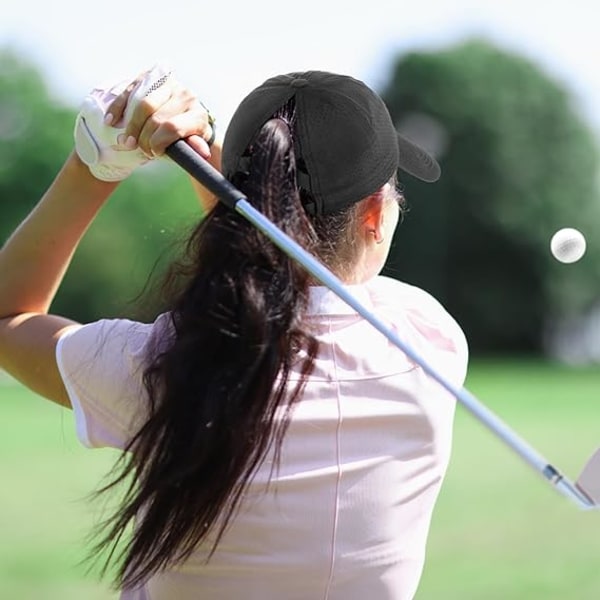 Naisten Baseball-lippis, Poninhäntä-aurinkolippis, Naisten Golf-lippikset, Ristikkäin säädettävät lippikset dark gray