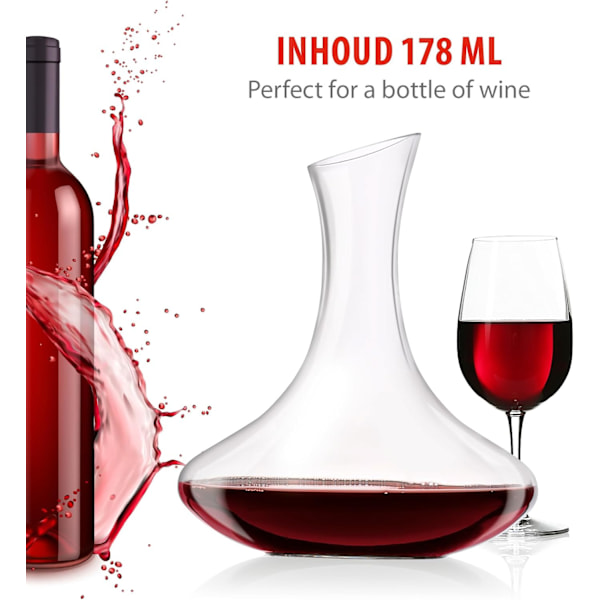 Vindekanter - Vinkaraffel - Dekanter Vin 1,6 Liter - Rødvinskaraffel Dekanter - Rødvinskaraffel