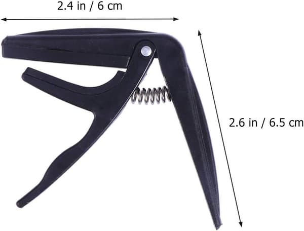 Profesjonell Ukulele Capo Enhånds Rask Bytte Ukulele Capo Sink Legering Gitardeler Tilbehør Black
