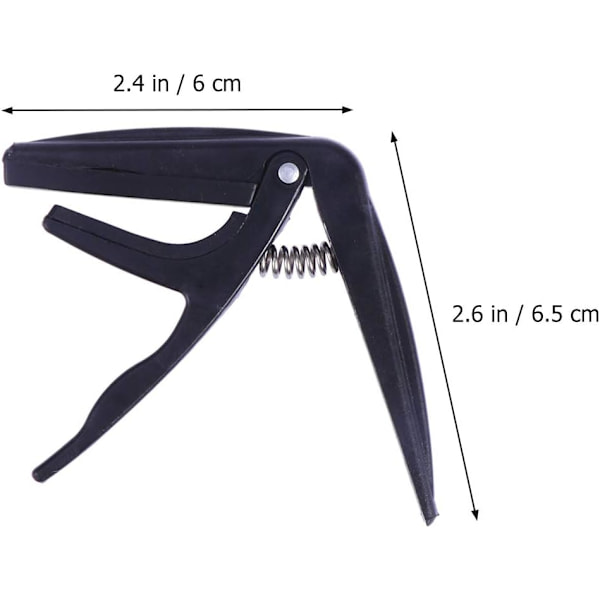 Professionell Ukulele-Capo Enhands Snabbbyte Ukulele-Capo Zink Legering Gitarrdelar Tillbehör Black