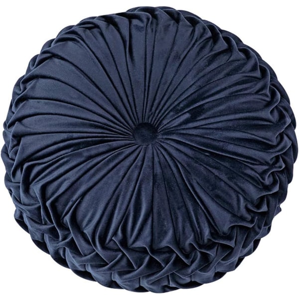 Heittotyyny sohvalle koristeellinen 3D kurpitsa pyöreä samettityyny sänkyyn tuoliin lattiaan 15\"X15\" Navy Blue 15"L x 15"W