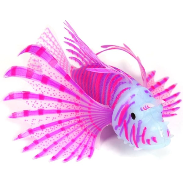 Keinotekoinen silikonimuovi Lionfish Valokuva Simulaatio Eläin Fluoresoiva Leijonakala Akvaariokoristeet 3D Akvaariokoristeet