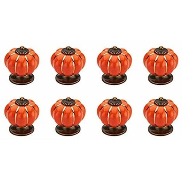 8 pumpaformade keramiska lådknoppar för kökslådor och skåp (orange) Blå XXL