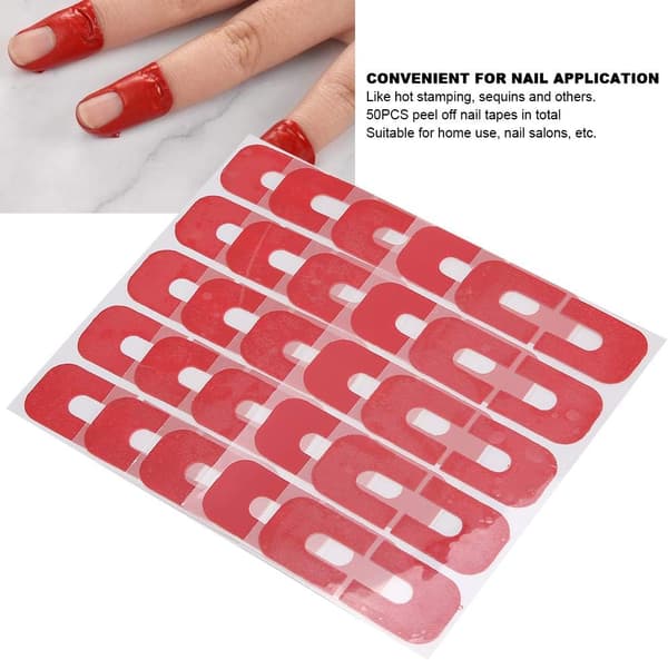 Skyddande nagellackstejp, engångstejp, U-formad tejp för nagelkonst, målning, stämpling, manikyrverktyg, 10 st
