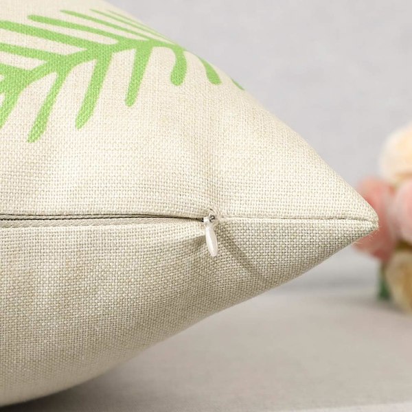 Set med 4 Dekorativa Kuddfodral 45x45cm, Geometrisk Grön Mönster Vattentätt Kuddfodral, Perfekt för Uteplats Trädgård