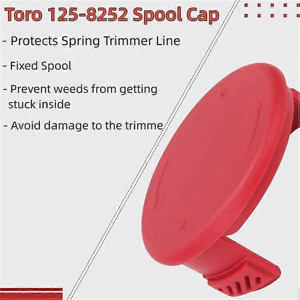 8 stk. Spolehette Kompatibel for Toro gressklipper erstatning ABS spoledeksel, 125-8252