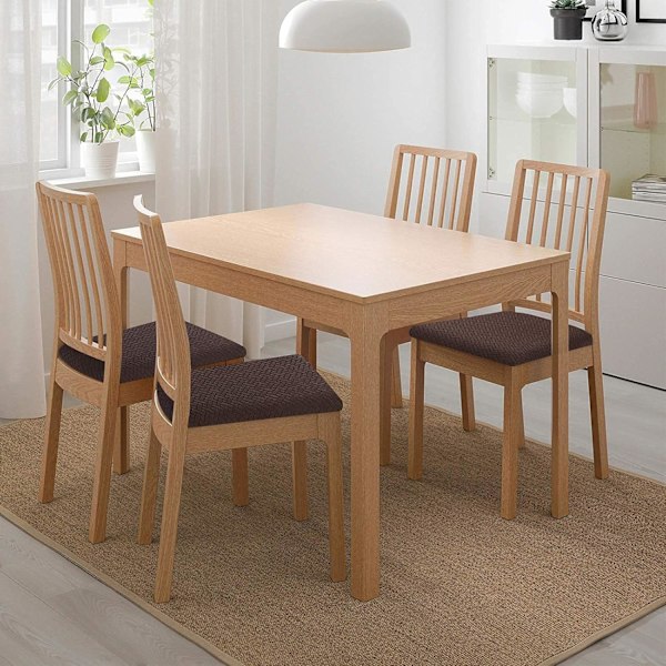 Stolsöverdrag, Set om 2, Stretch Stolsöverdrag, Stolsöverdrag för Matstolar, Tvättsbara Stolsöverdrag Dark brown