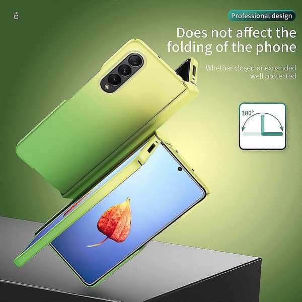 Gradient Deksel Kompatibelt Med Samsung Galaxy Z Fold 4, Hardt PC Støtsikkert Deksel Med Hengselbeskyttelse