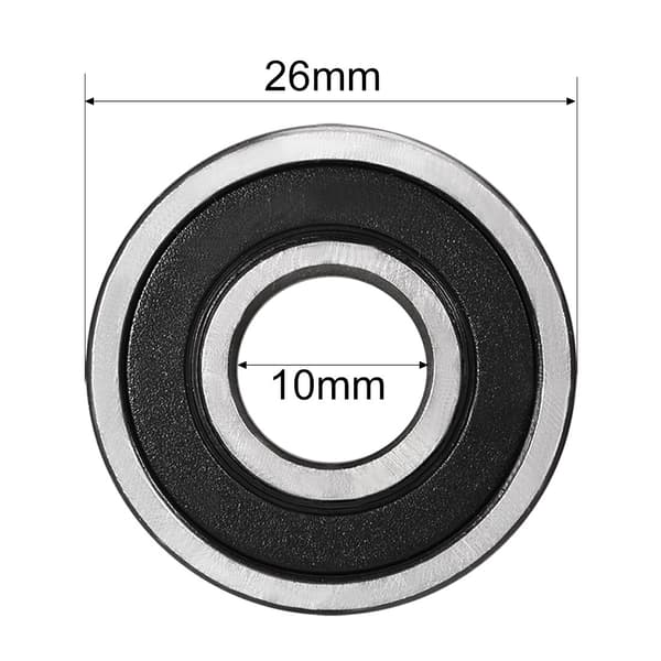 8 st djupa spårkullager 6000RS Två förseglade 10x26x8mm Kolstål