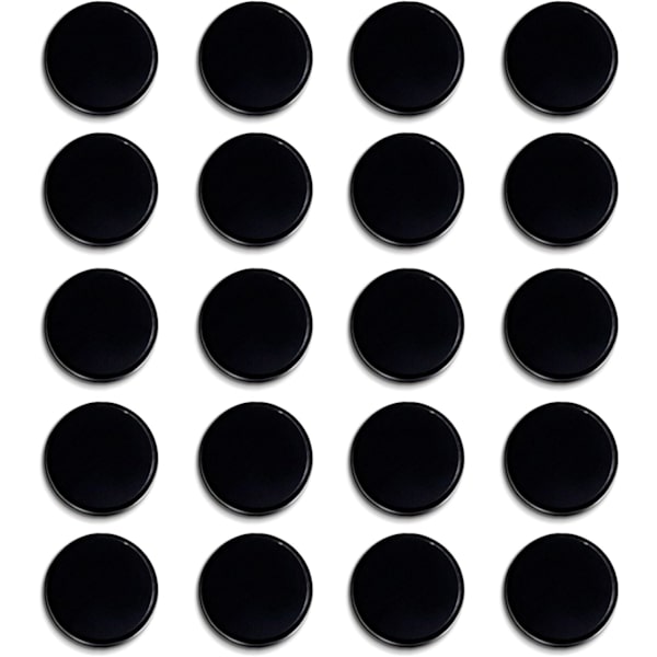 Jääkaapin magneetti, 20 kappaleen pakkaus jääkaapin magneetteja, vahva magneettitaulu, kaapin magneetit, toimistomagneetit Black 20PC-3CM