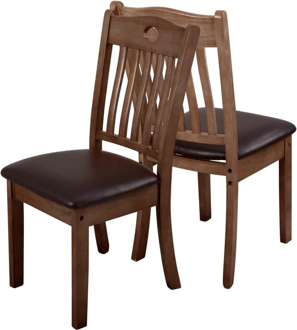 Matstolsöverdrag Set om 4 st, PU-Läder Vattentätt Stretch Matrumsskydd, Tvättsbart, Lämpligt för Kontor, Sovrum Dark brown