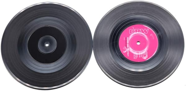 6 stk. Sorte CD Plade Brikker