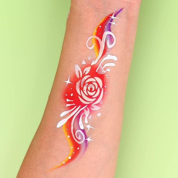 Ansigtsmalingssvampe 10 styk Blomsterblade Ansigtsmaling Sorte Svampe
