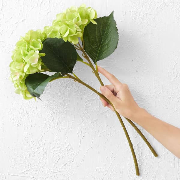 5-pack Konstgjorda Hydrangea Blommor i Silke, Blomsterarrangemang Dekoration 47cm green
