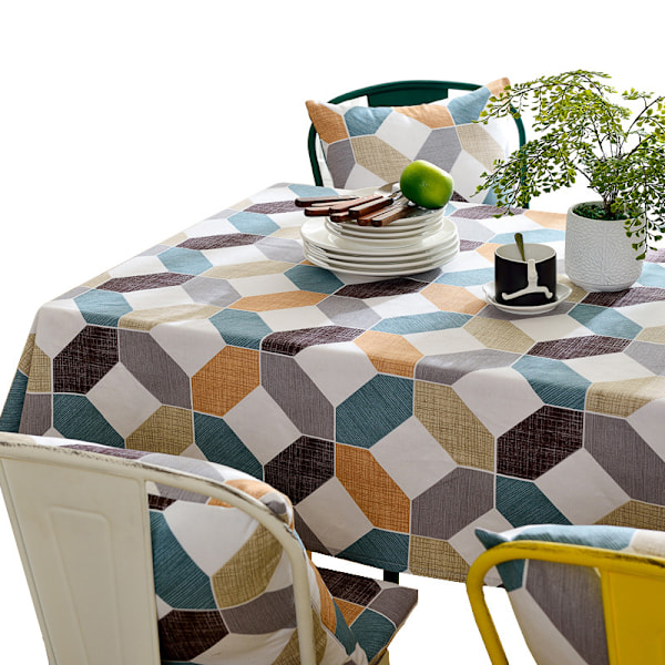 Tygduk, enkel, rektangulär duk med diamantmönster Multicolor 135*260CM