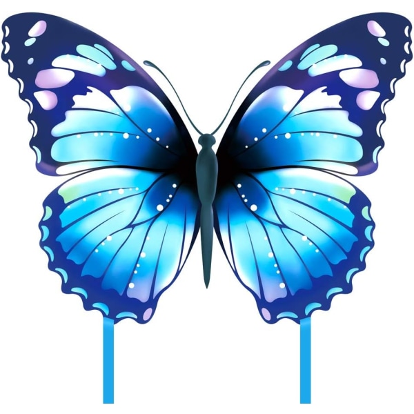 Färgglad Life Butterfly Kite med 300ft snöre blue 40'' x 30''