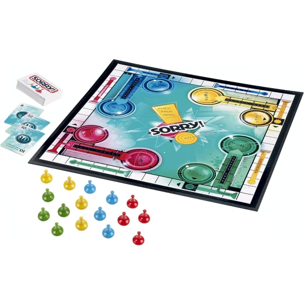 Hasbro Gaming Sorry! Parker Brothers Familiebrætspil til 2 til 4 spillere i alderen 6 år og opefter til voksne teenagere børn 1.63 x 10.5 x 10.5 inches