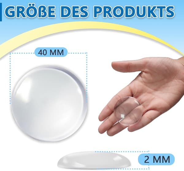 Dörrstopp vägg transparent gummi buffert väggskydd 6 st dörrbuffert