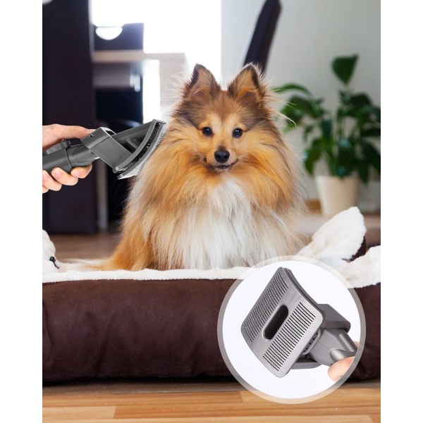 Katt- och hundhårborste för Dyson V6 dammsugare, med 1 förlängningsslang och adapter, 2 avtryckarlås