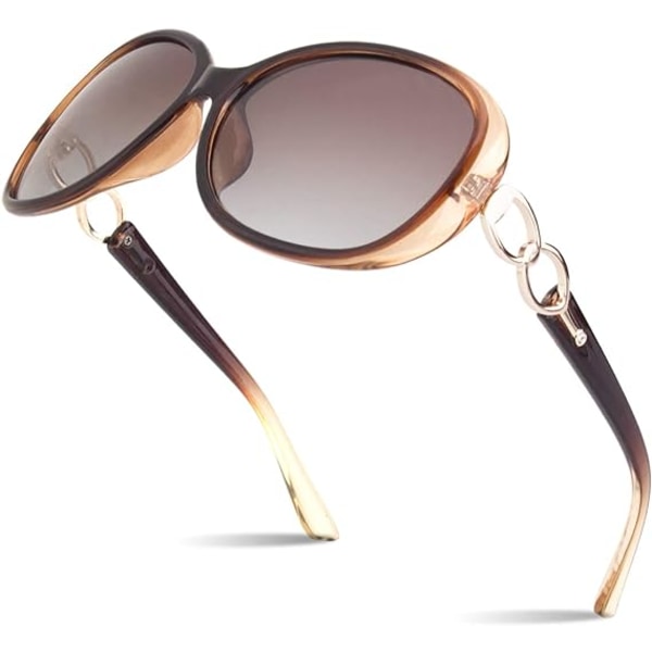 Vintage solbriller for kvinner Overdimensjonerte solbriller moteskjermer B