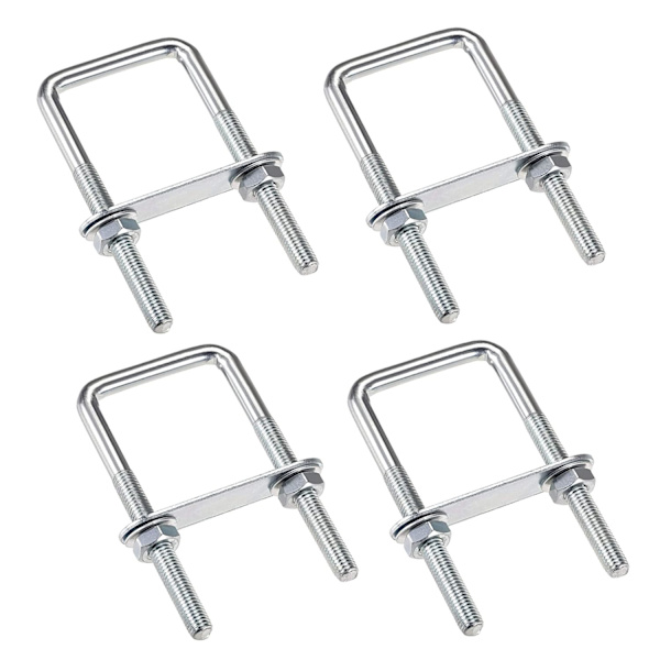 4 kpl U-pultteja M6 U-pultti 80 x 50 mm, ruostumattomasta teräksestä valmistettu U-pultti mutterilla ja aluslevyillä, putkille, joiden halkaisija on alle 50 mm