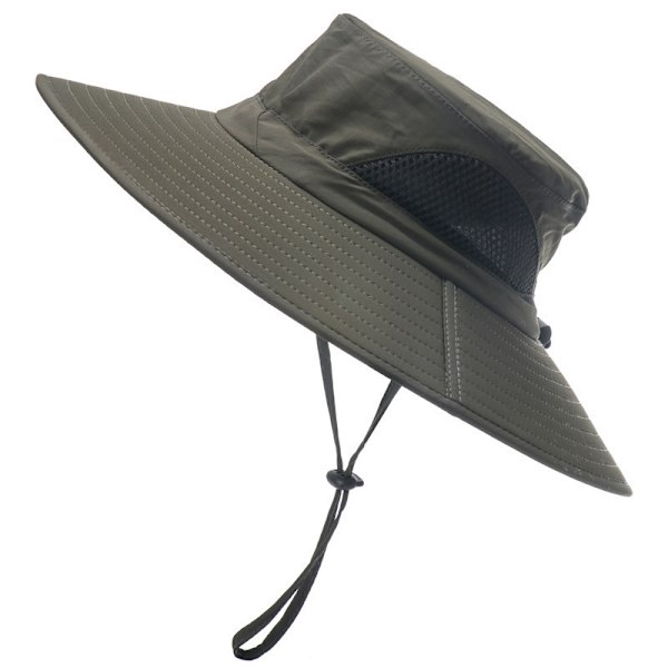 Solhat til mænd og kvinder - Sammenfoldelig safarihat - Havehat - Solbeskyttelseshat Army Green 55-60cm