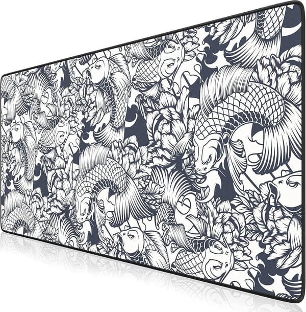 XXL Gaming Musematte 900x400mm, Musematte, Ekstra Stor Stoff Gaming Skrivebordsmatte, Sklisikker Base