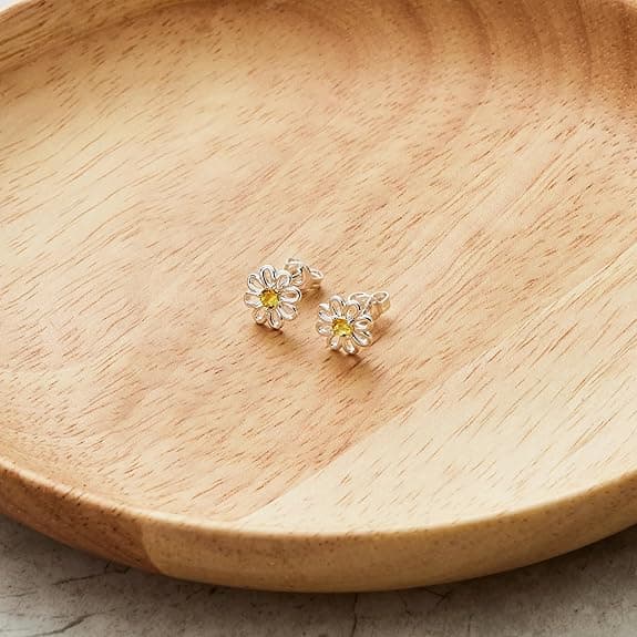 Daisy Örhängen med Stift, Djur Ädelsten Örhängen Mode Pendlar Nisch Örhängen