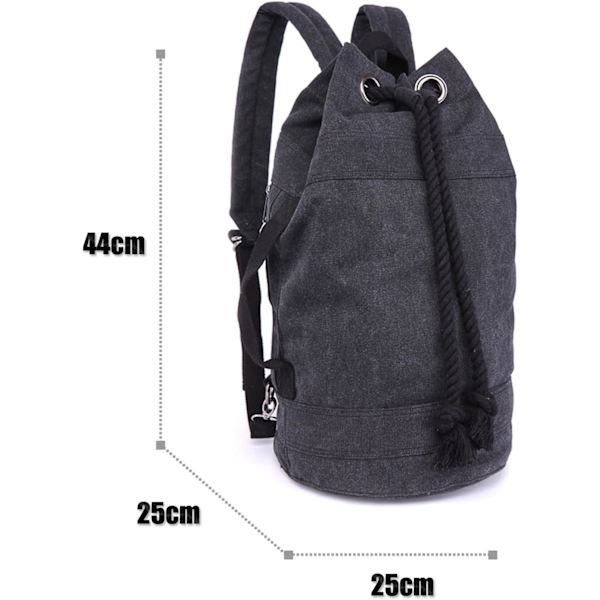 Canvas Resväskor, Resväskor Övernattning Weekendväskor Handbag Tote Bag Ryggsäck black L