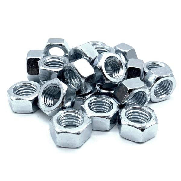Mutter, 50 sekskantet mutter M8, 6,5 mm x 13 mm, galvanisert stål, M8 mutter for bolter og muttere, koblingselementer, innvendig og utvendig justering og festing